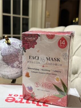 KONEUK 14 Pack Hydrating Collagen Essence Facial Sheet Masks